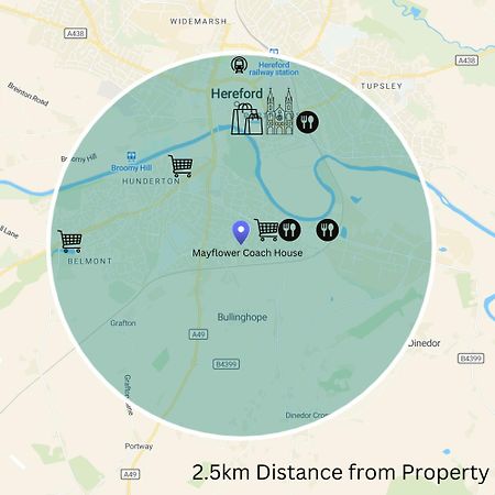 Hereford - Mayflower Coach House, Modern 2 Bedroom Property With Parking, Located South Of Hereford City, Suitable For Small Family, Couple Or Contractors - Sleeps Up To 5 Guests - Hosted By Rentmyhouse 外观 照片