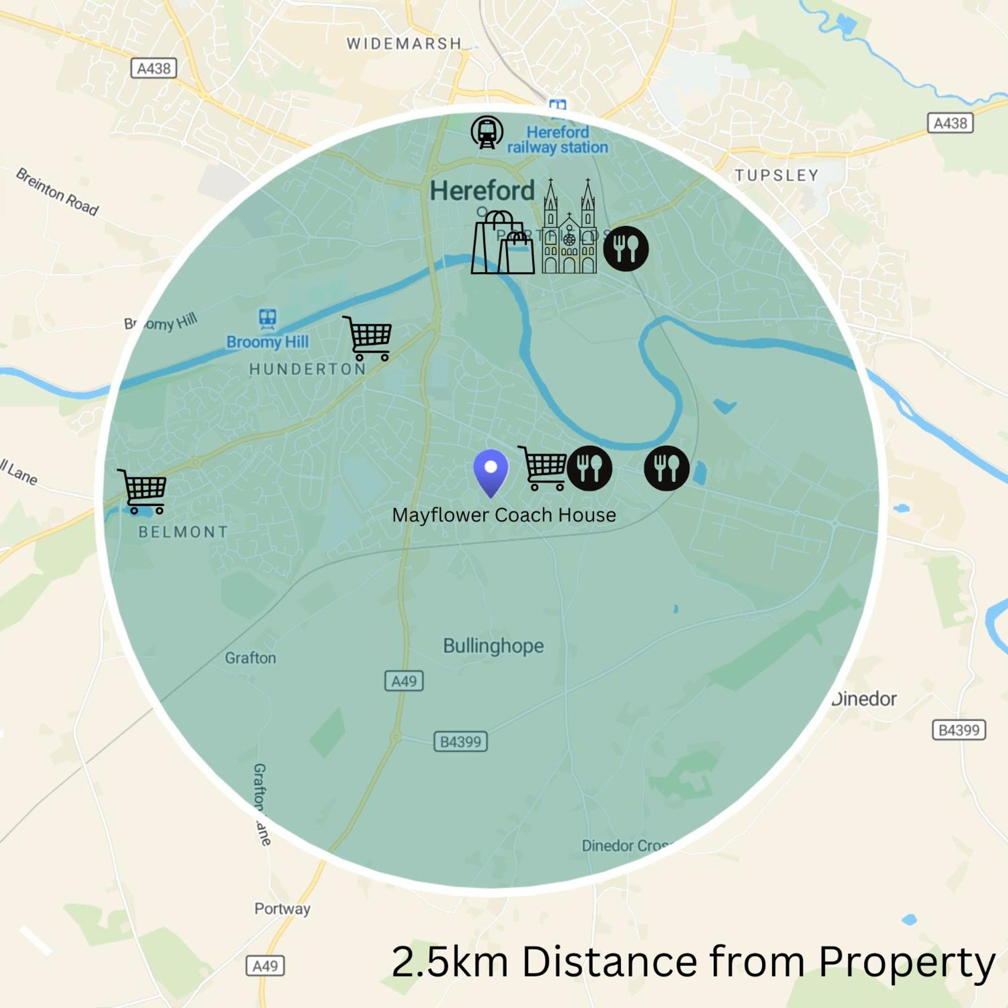 Hereford - Mayflower Coach House, Modern 2 Bedroom Property With Parking, Located South Of Hereford City, Suitable For Small Family, Couple Or Contractors - Sleeps Up To 5 Guests - Hosted By Rentmyhouse 外观 照片
